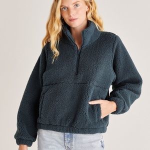 Z Supply Denver Sherpa Jacket Size Small Emerald